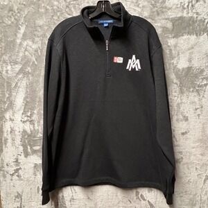 Port Authority Mens Black 1/4 Zip University of Arkansas Monticello Sweatshirt L